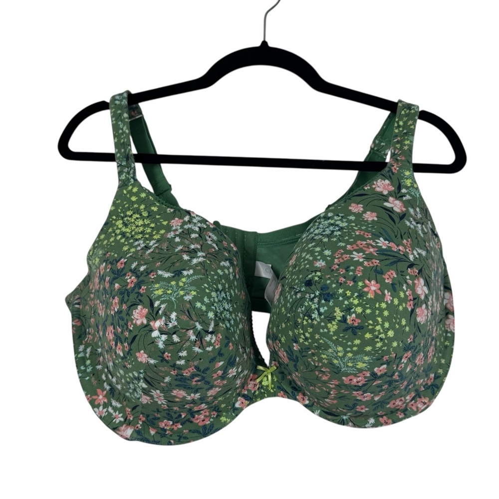 Cacique Bra 44F Lane Bryant Plunge Boost Floral Print